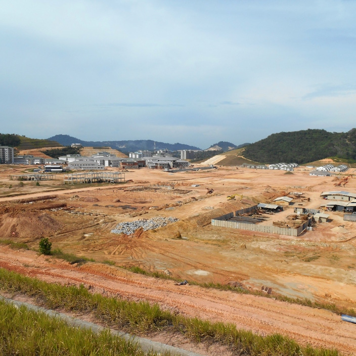 Arc image of development land